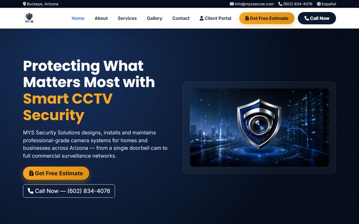MYS Security Solutions website